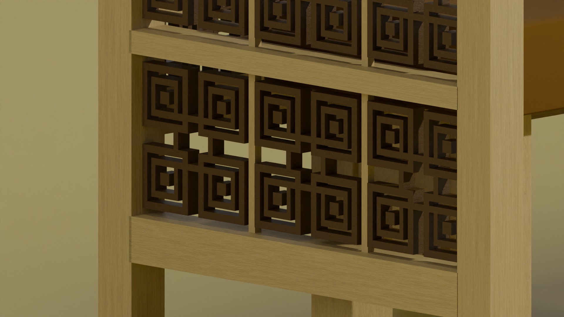 Bus Stop In Chinese Style 3D model_6