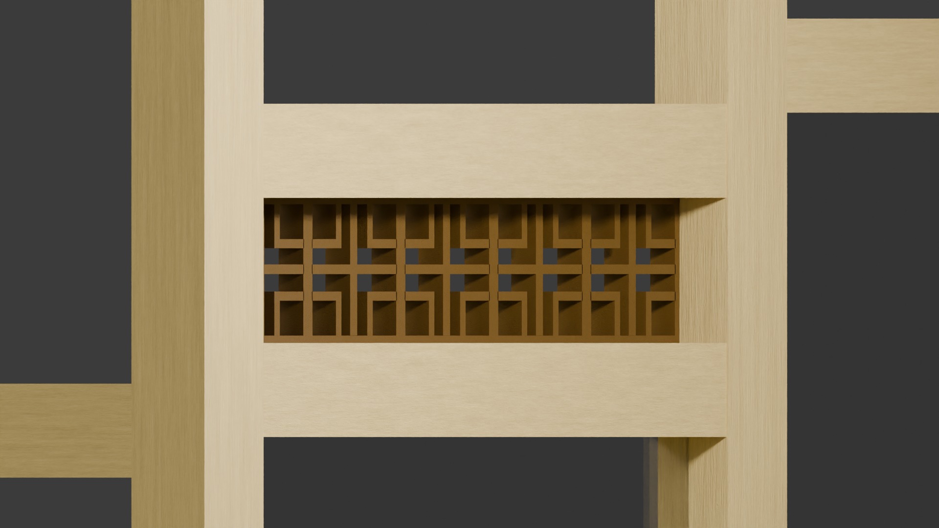 Bus Stop In Chinese Style 3D model_8