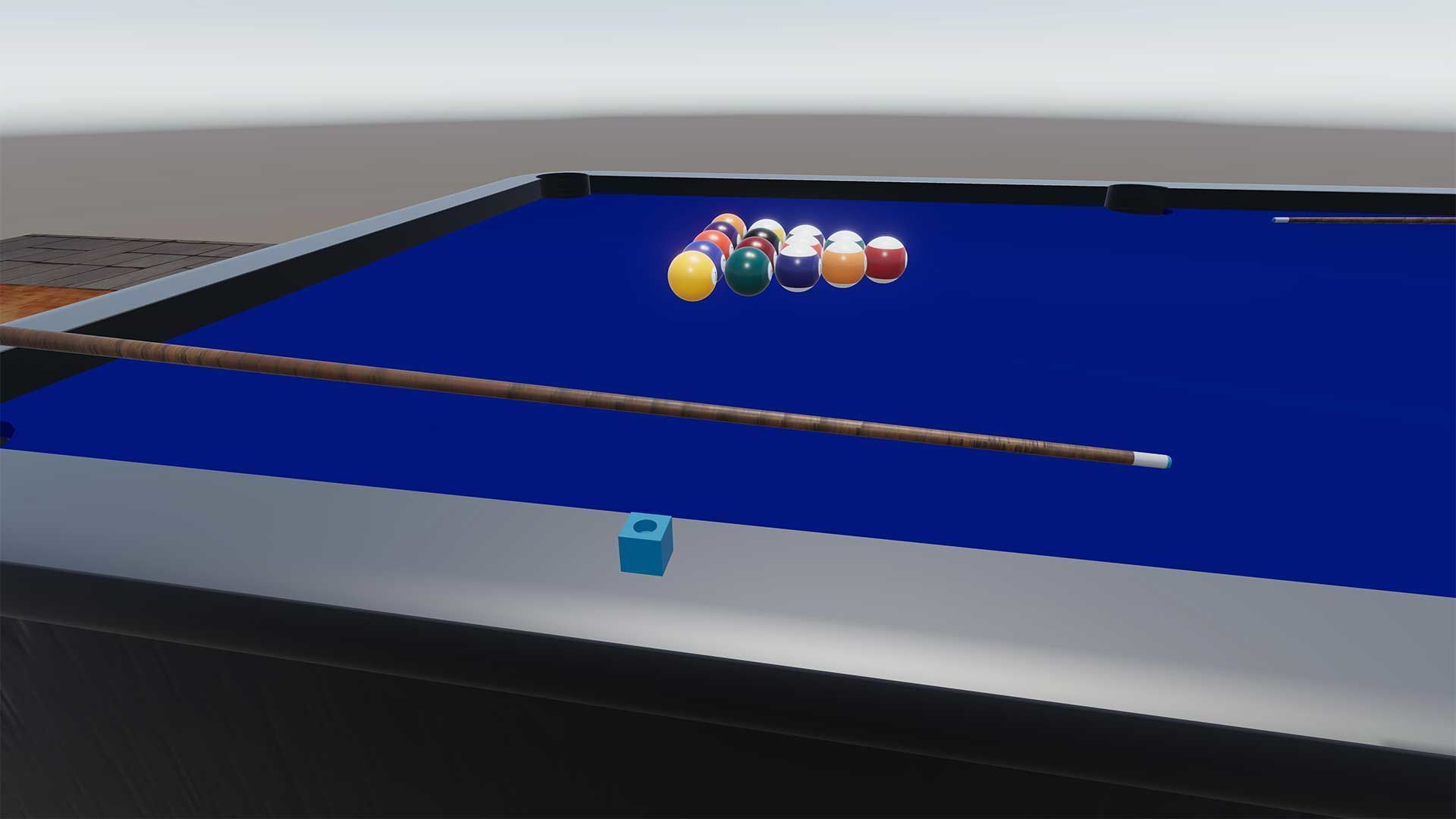 Snooker Table Cue and Balls  Complete 3D Kit  Low-poly 3D model_8
