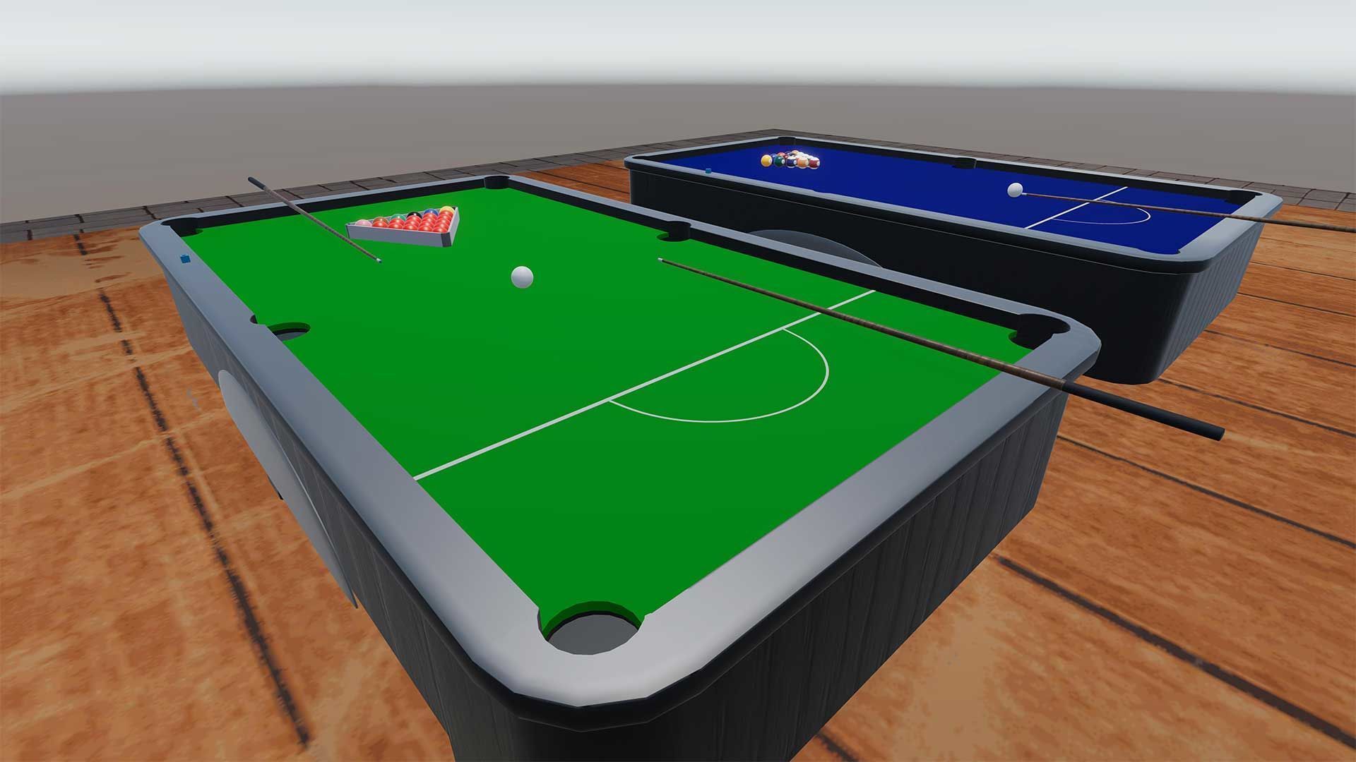 Snooker Table Cue and Balls  Complete 3D Kit  Low-poly 3D model_5