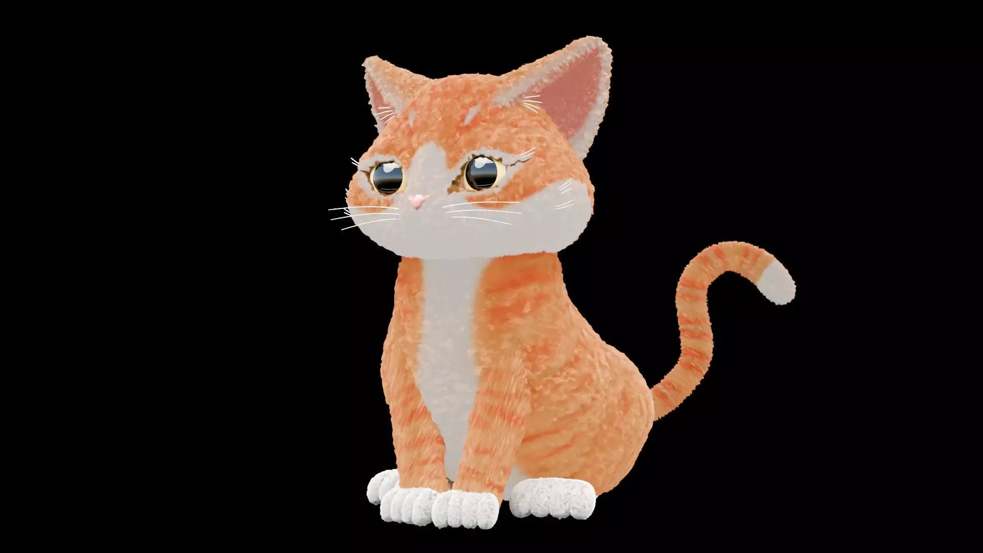Cat sitting Free 3D model