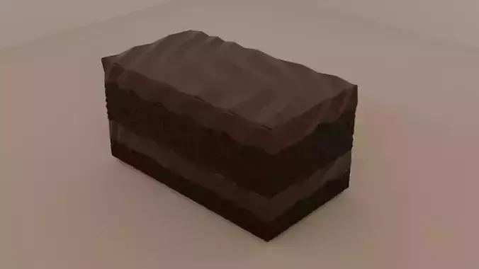 Chocolate Brownie 3D Model 