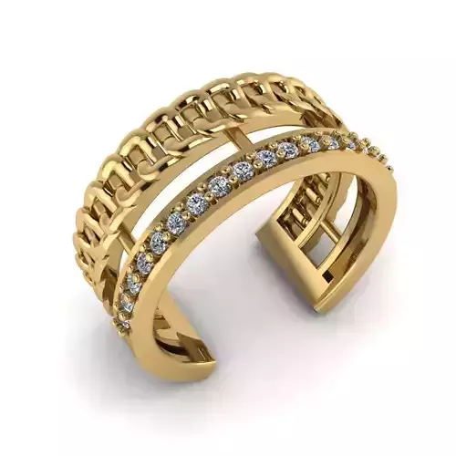 Jewelry 3D Models with render and 3dm  stl  - R-54