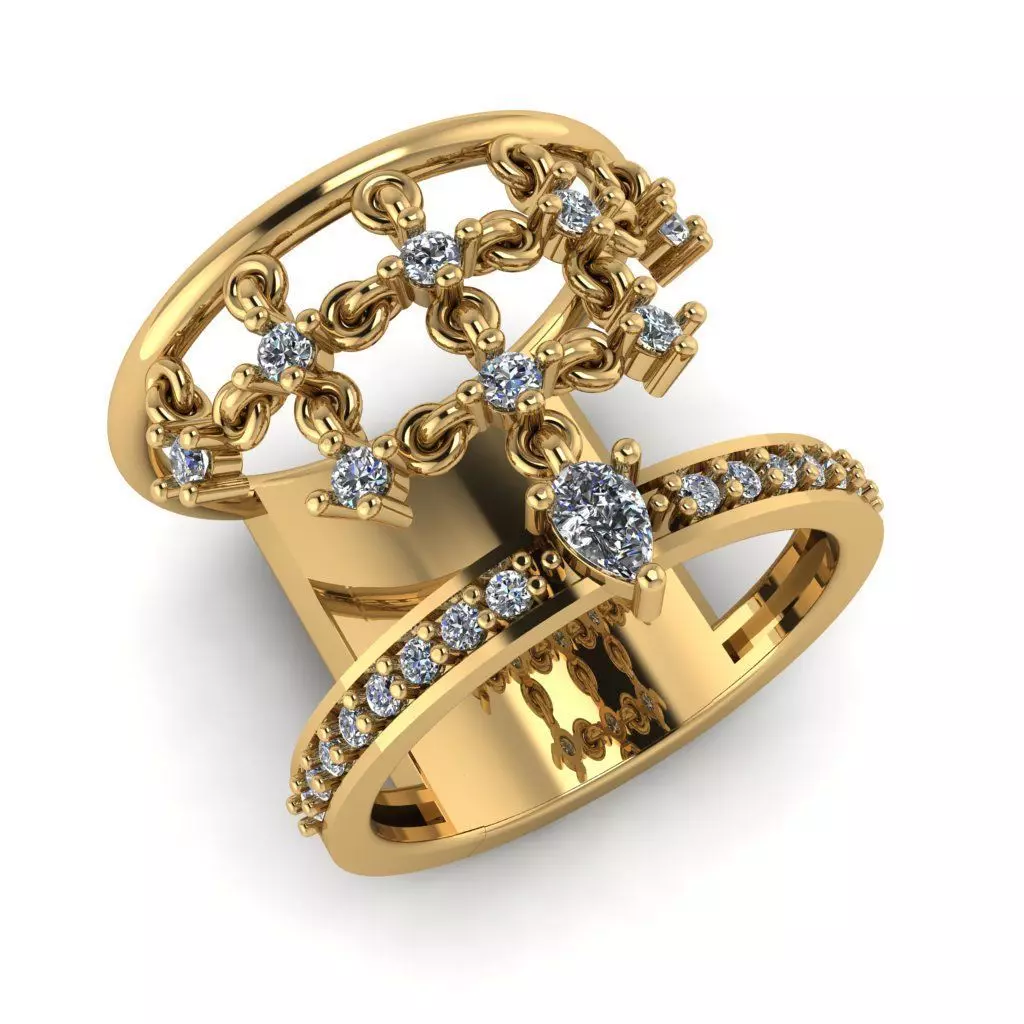 Jewelry 3D Models with render and 3dm stl - R-55 3D print model