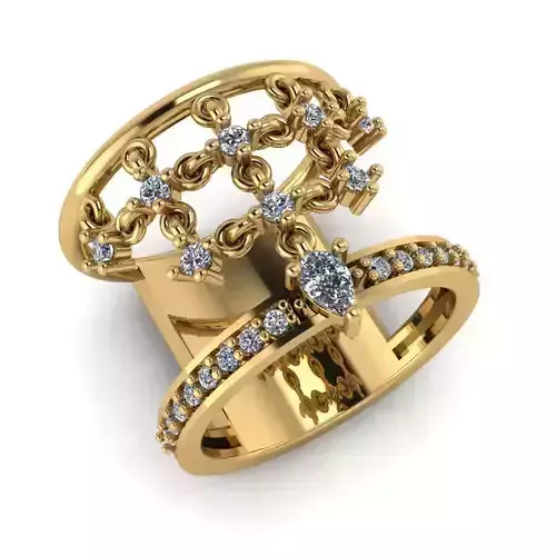 Jewelry 3D Models with render and 3dm  stl  - R-55