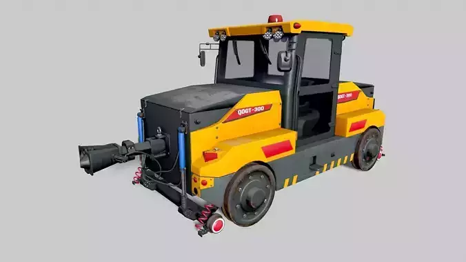 Rail tractors Low-poly 3D model
