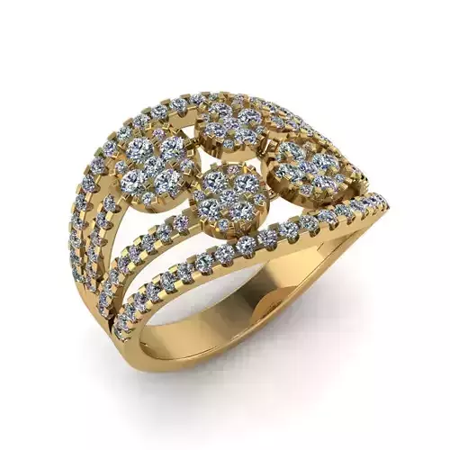 Jewelry 3D Models with render and 3dm  stl  - R-58