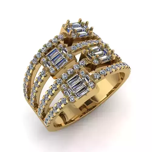 Jewelry 3D Models with render and 3dm  stl  - R-59