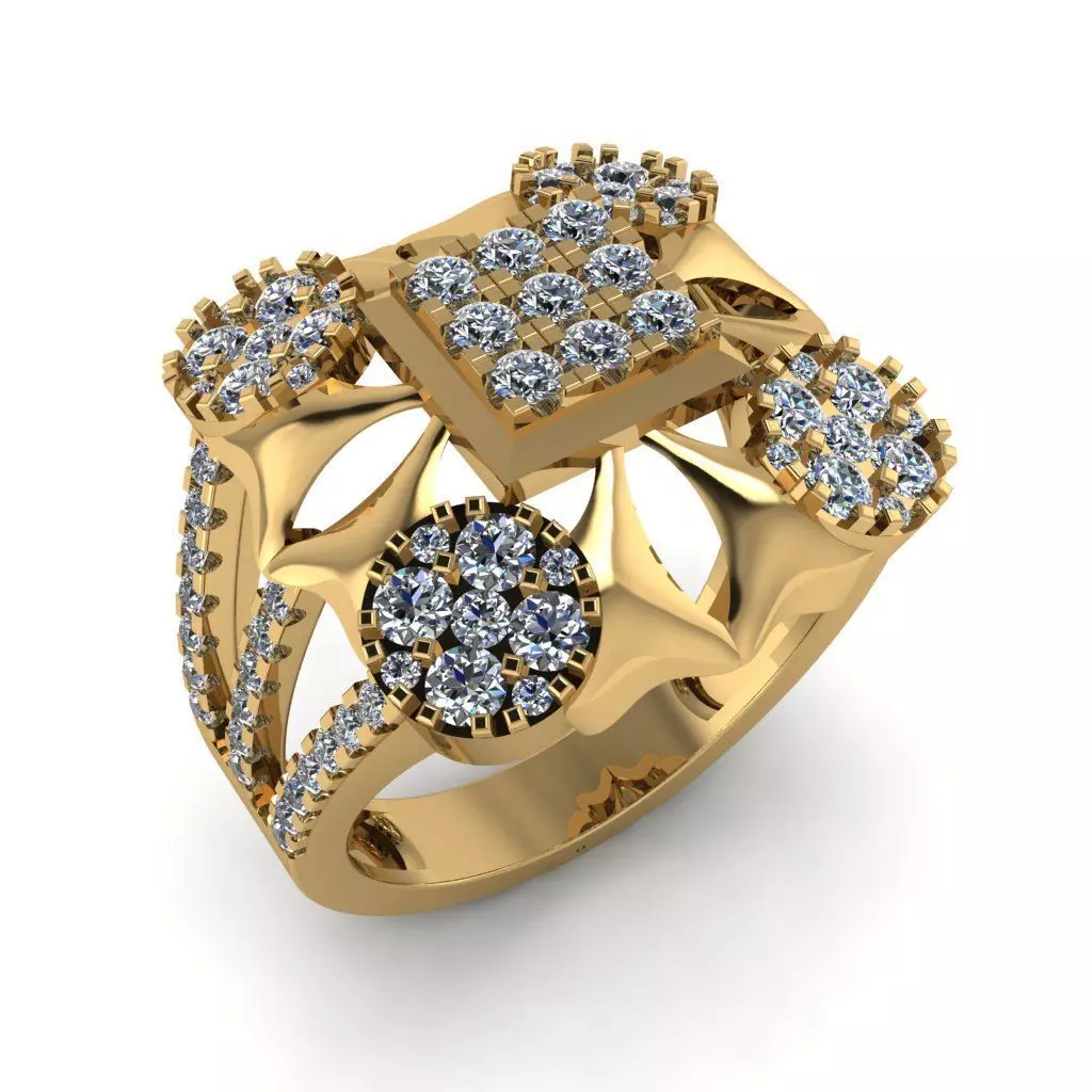 Jewelry 3D Models with render and 3dm stl - R-61 3D print model_0