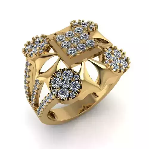 Jewelry 3D Models with render and 3dm  stl  - R-61