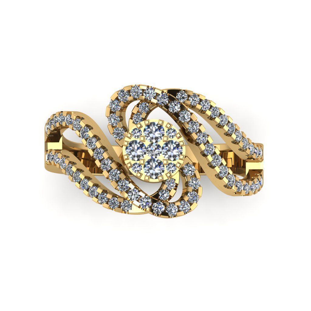 Jewelry 3D Models with render and 3dm stl - R-62 3D print model_12