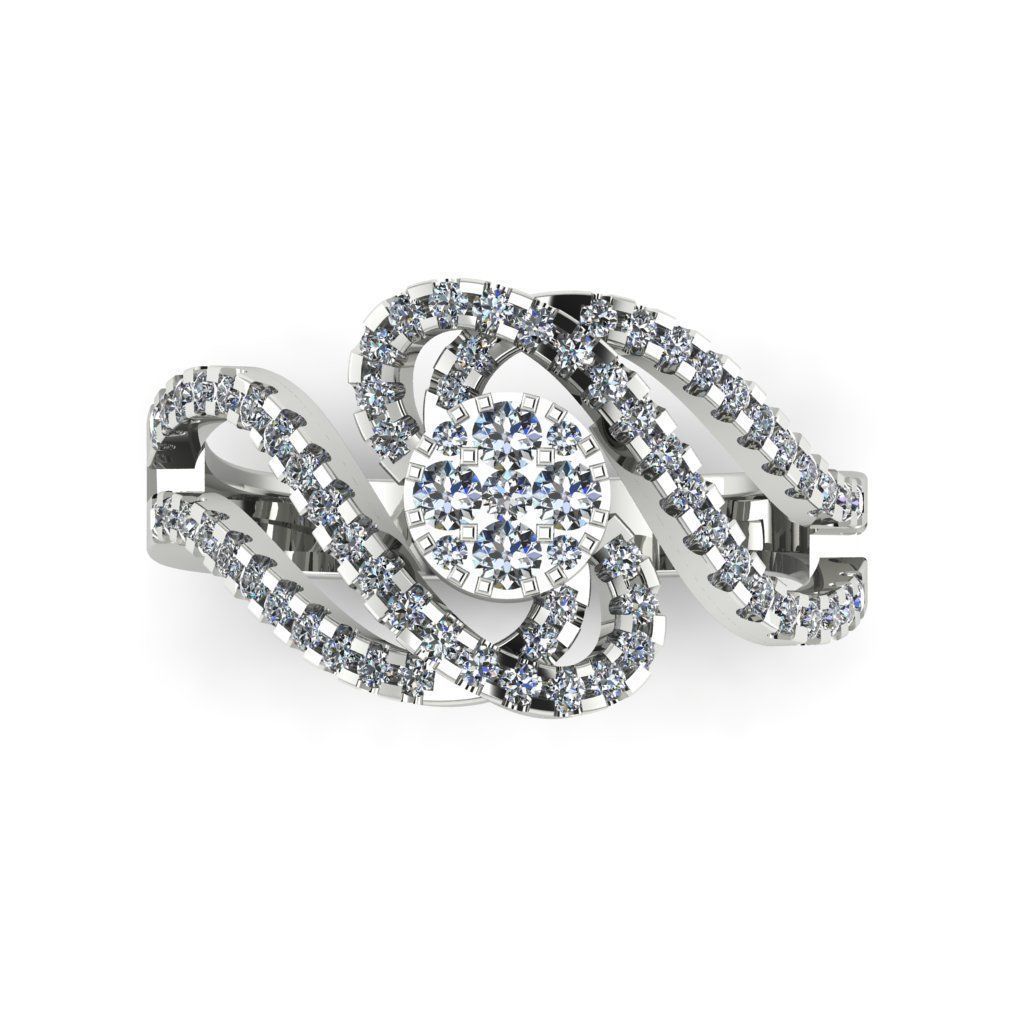 Jewelry 3D Models with render and 3dm stl - R-62 3D print model_11