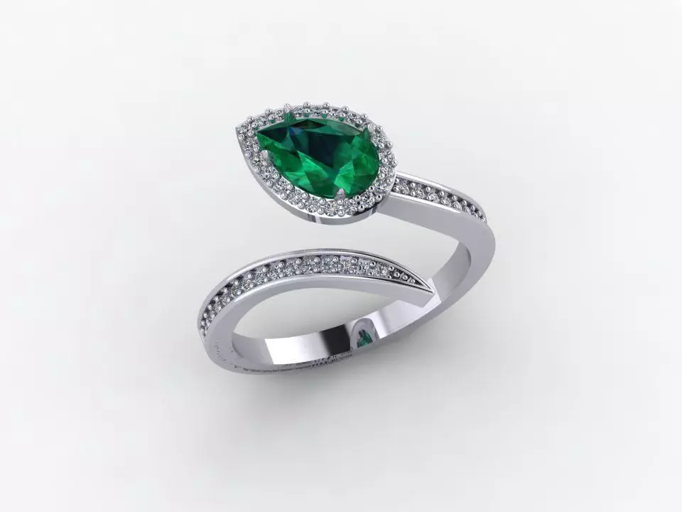 Diamond Ring 3D print model 3D print model_0