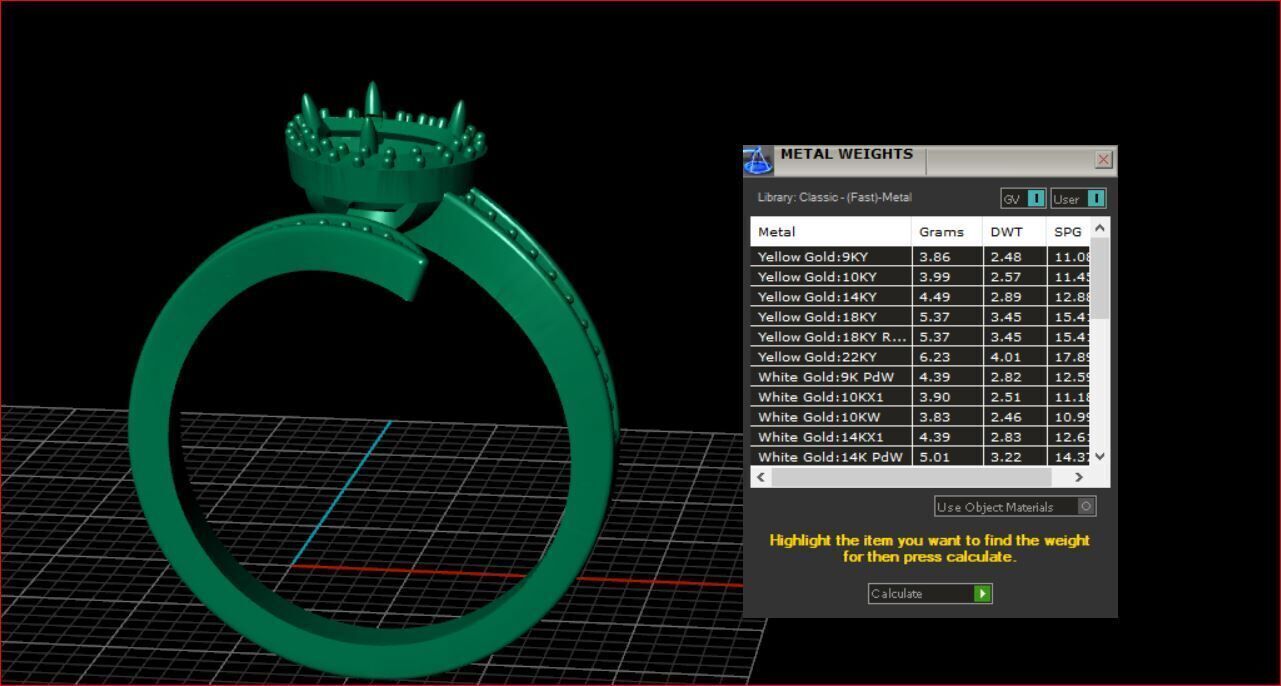 Diamond Ring 3D print model 3D print model_4