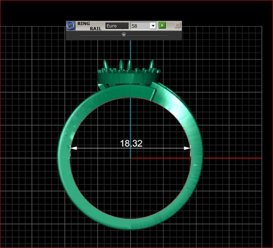 Diamond Ring 3D print model 3D print model_5