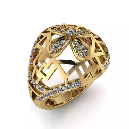 Jewelry 3D Models with render and 3dm  stl  - R-65