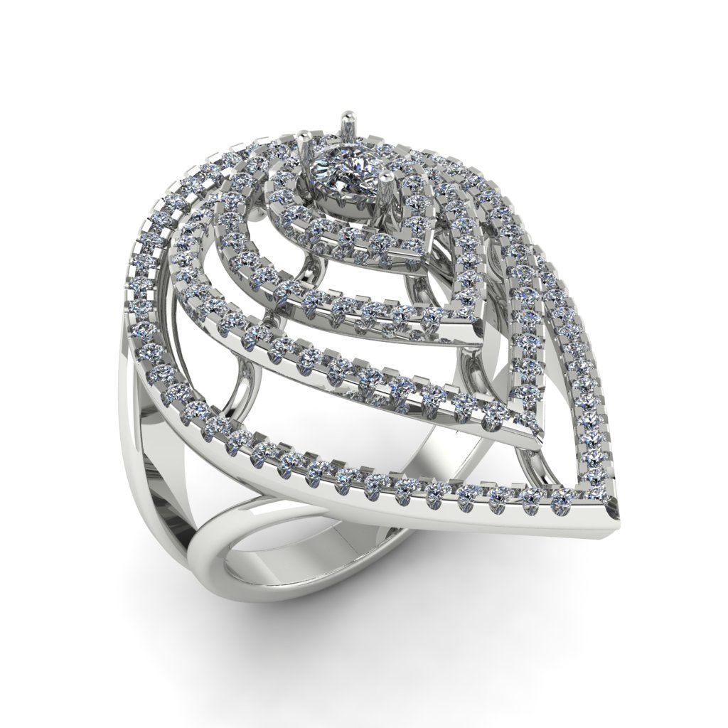 Jewelry 3D Models with render and 3dm stl - R-66 3D print model_2