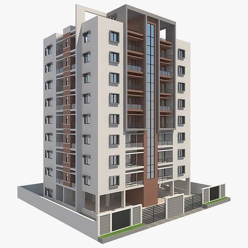 Apartment Building 3D model