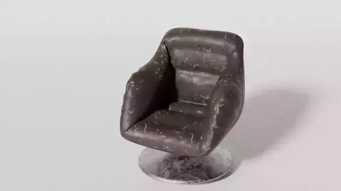 Black Leather Swivel Office Chair