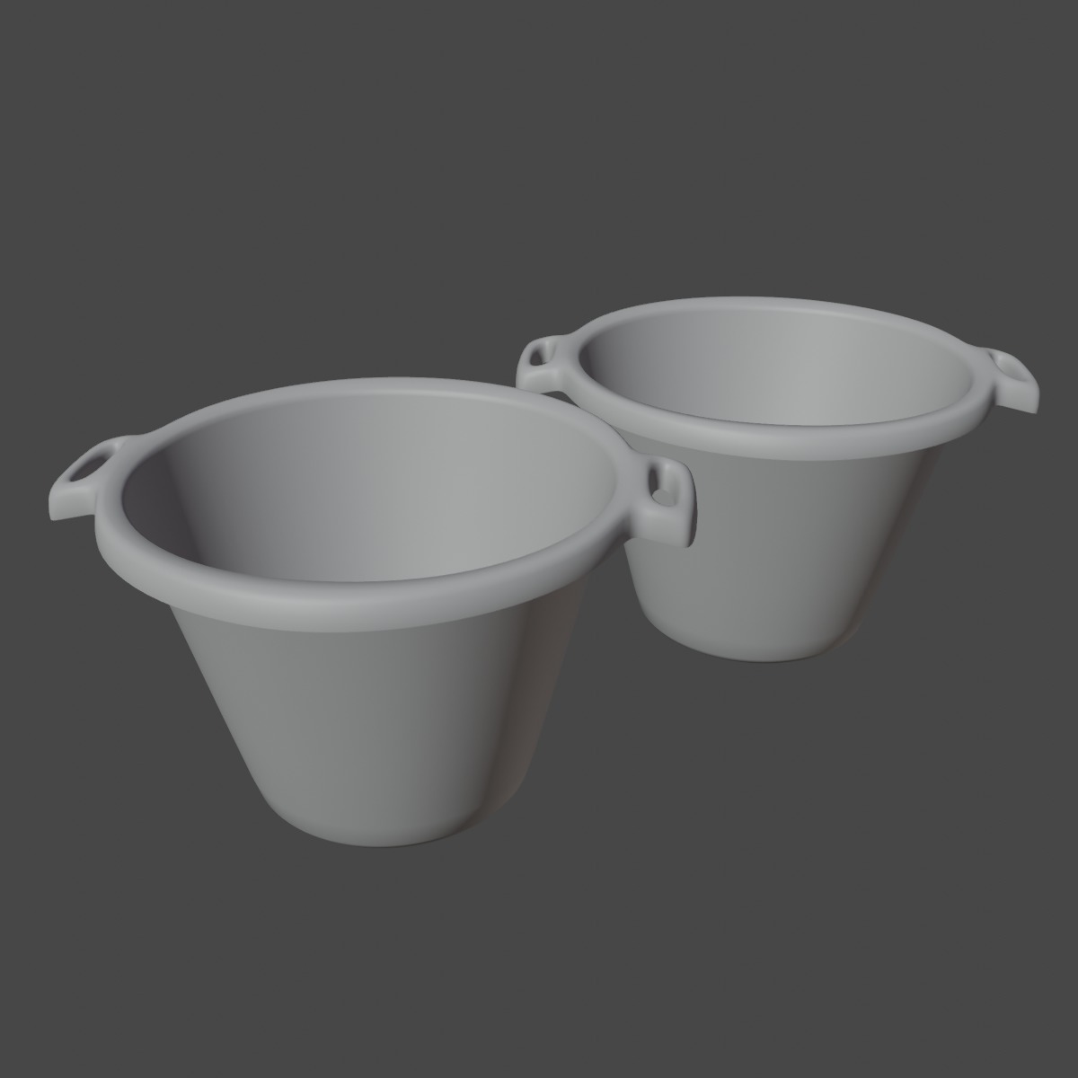 Plastic Basin with Holder 05 3D model_8