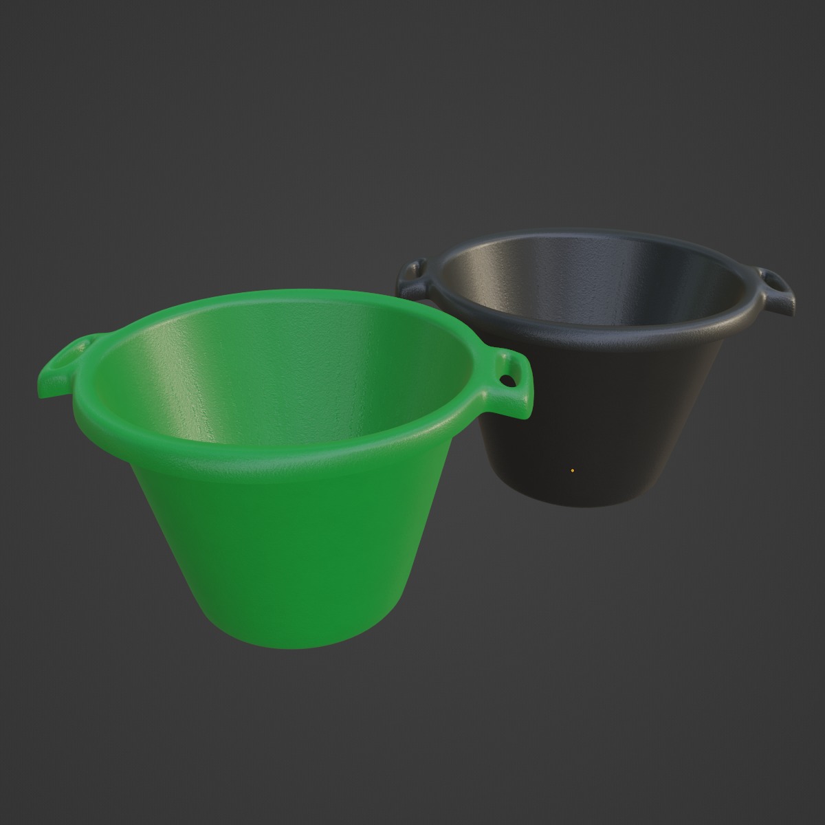 Plastic Basin with Holder 05 3D model_6