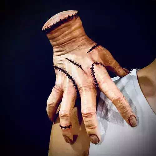 Wednesday Thing Hand Decoration With StandBase - Halloween Toys 3D print model