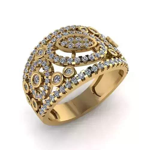 Jewelry 3D Models with render and 3dm  stl  - R-73