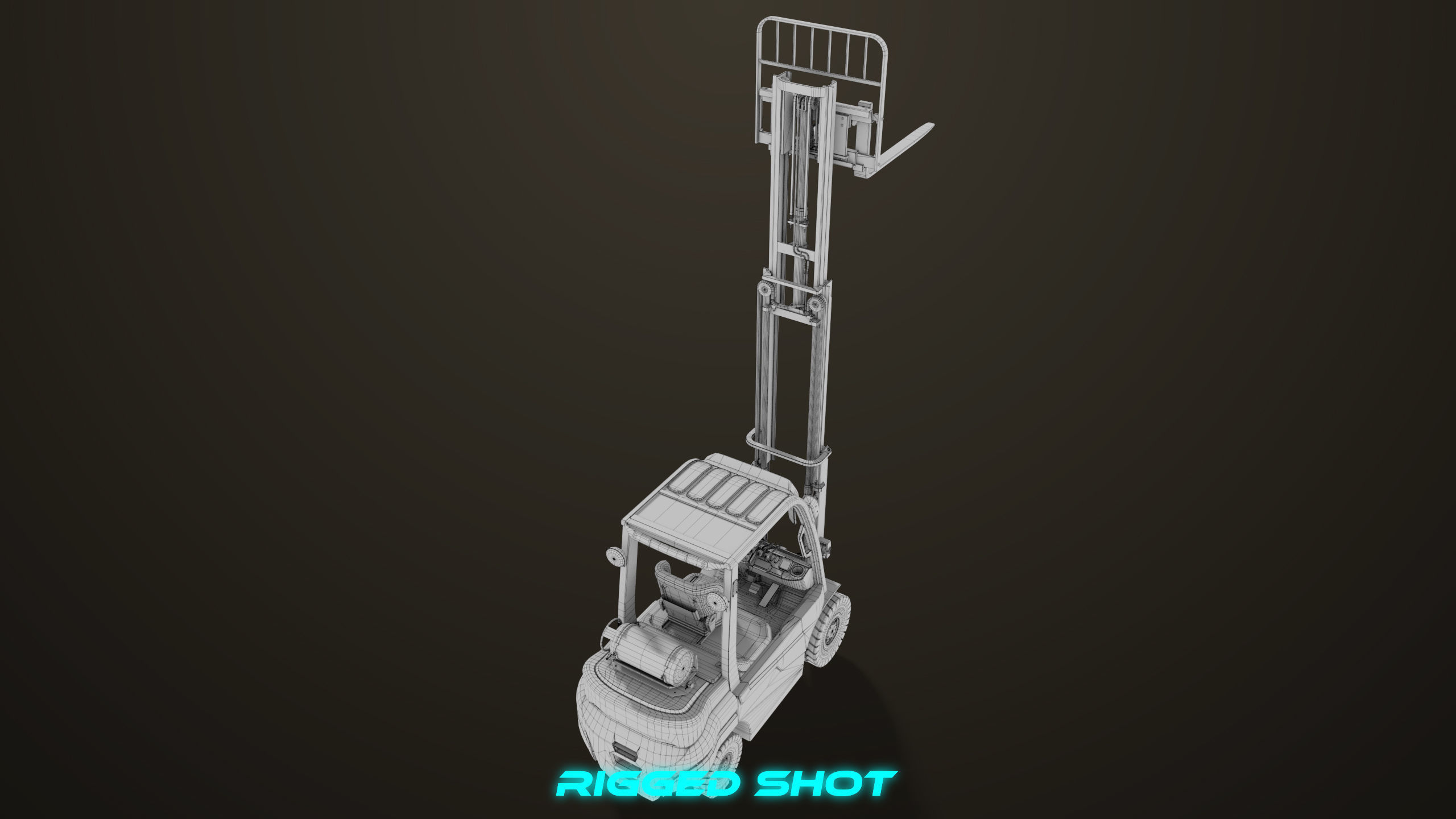 Forklift Truck 02 Old Dusty All PBR Unity UE Textures Low-poly 3D model_47