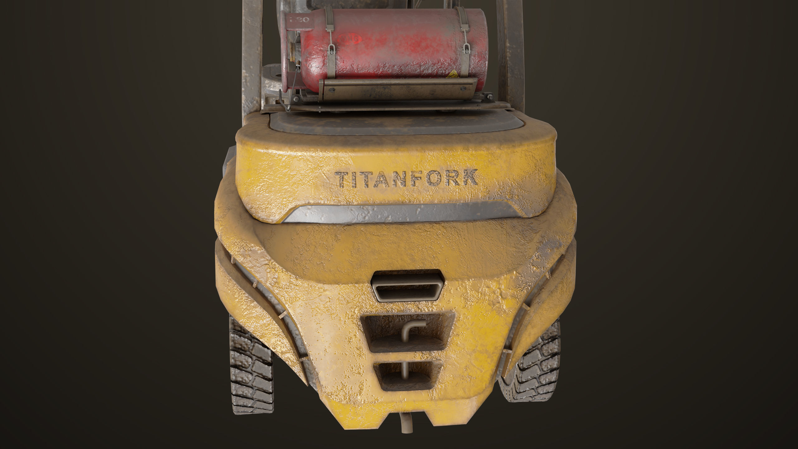 Forklift Truck 02 Old Dusty All PBR Unity UE Textures Low-poly 3D model_30