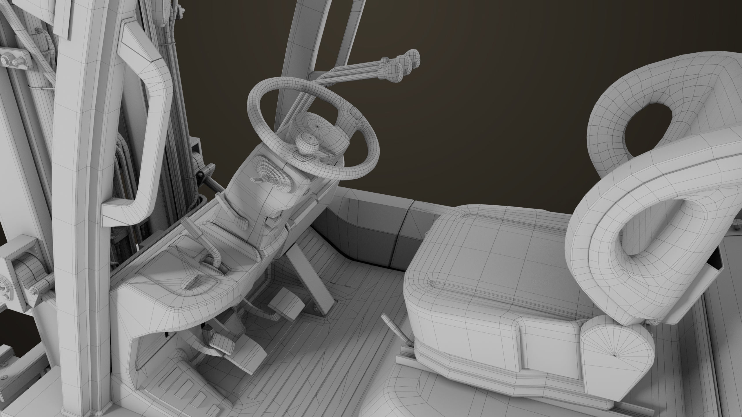 Forklift Truck 02 Old Dusty All PBR Unity UE Textures Low-poly 3D model_39