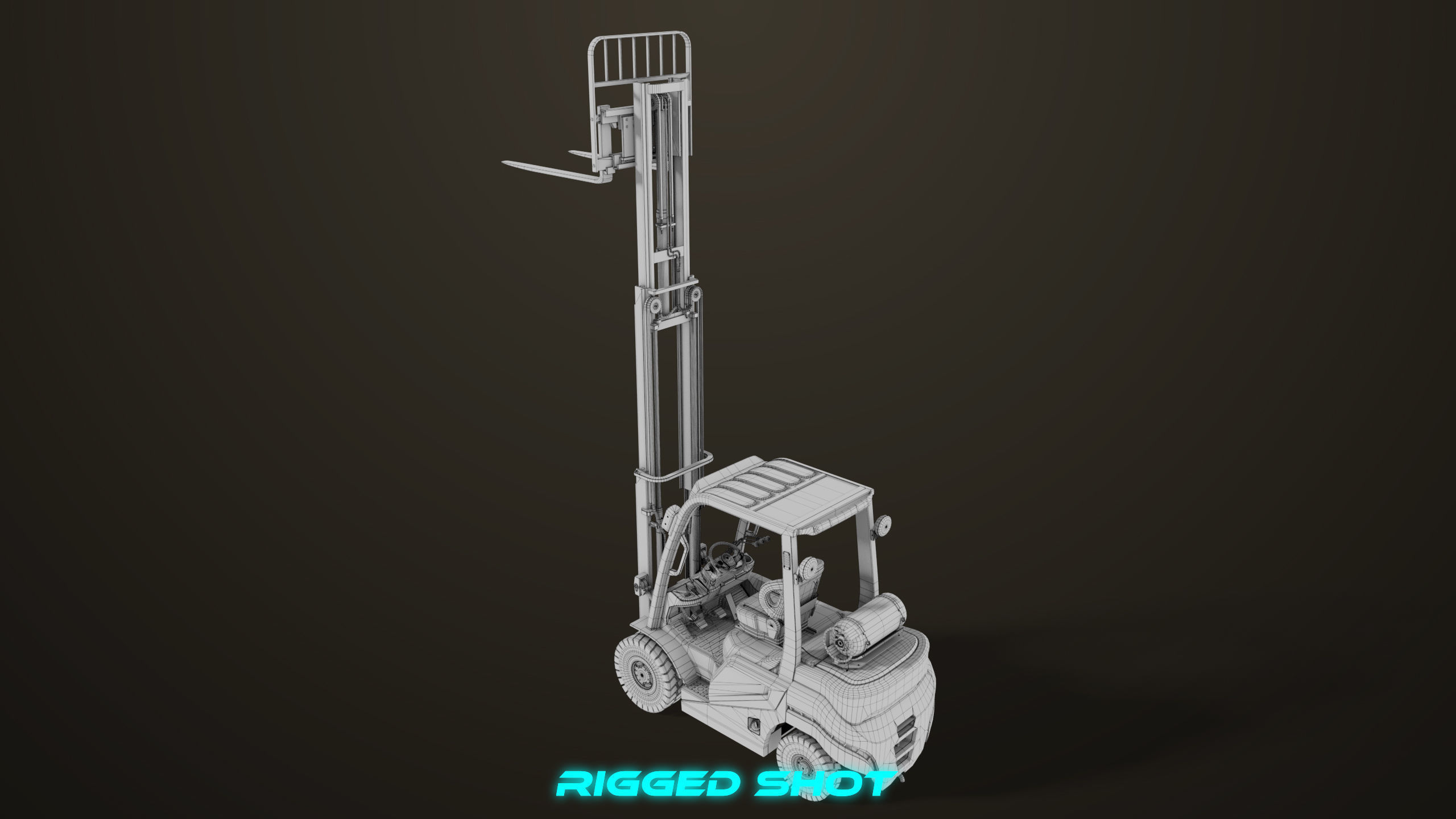 Forklift Truck 02 Old Dusty All PBR Unity UE Textures Low-poly 3D model_48