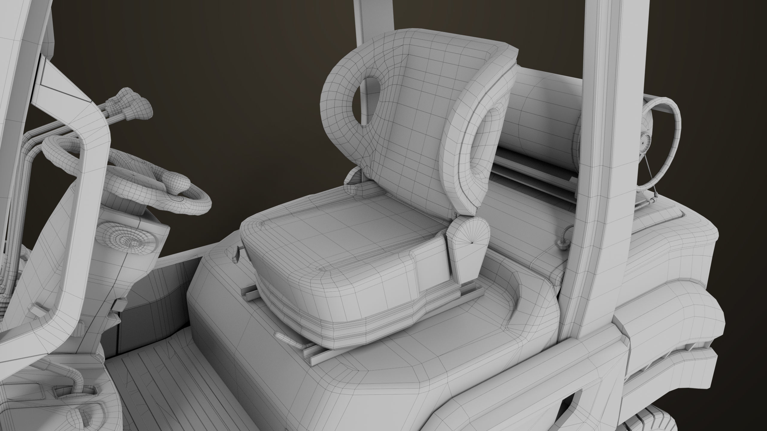 Forklift Truck 02 Old Dusty All PBR Unity UE Textures Low-poly 3D model_40