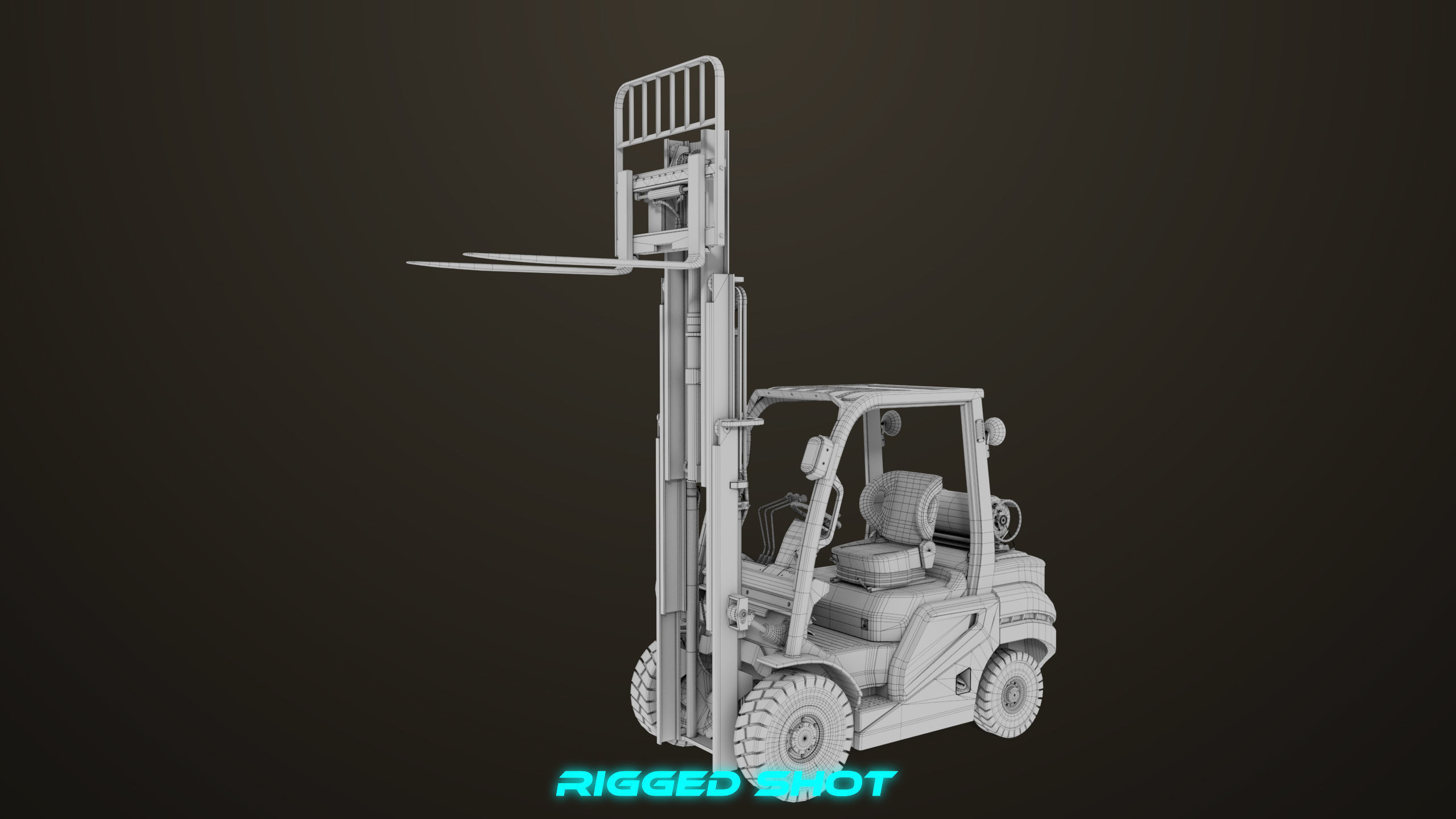 Forklift Truck 02 Old Dusty All PBR Unity UE Textures Low-poly 3D model_44