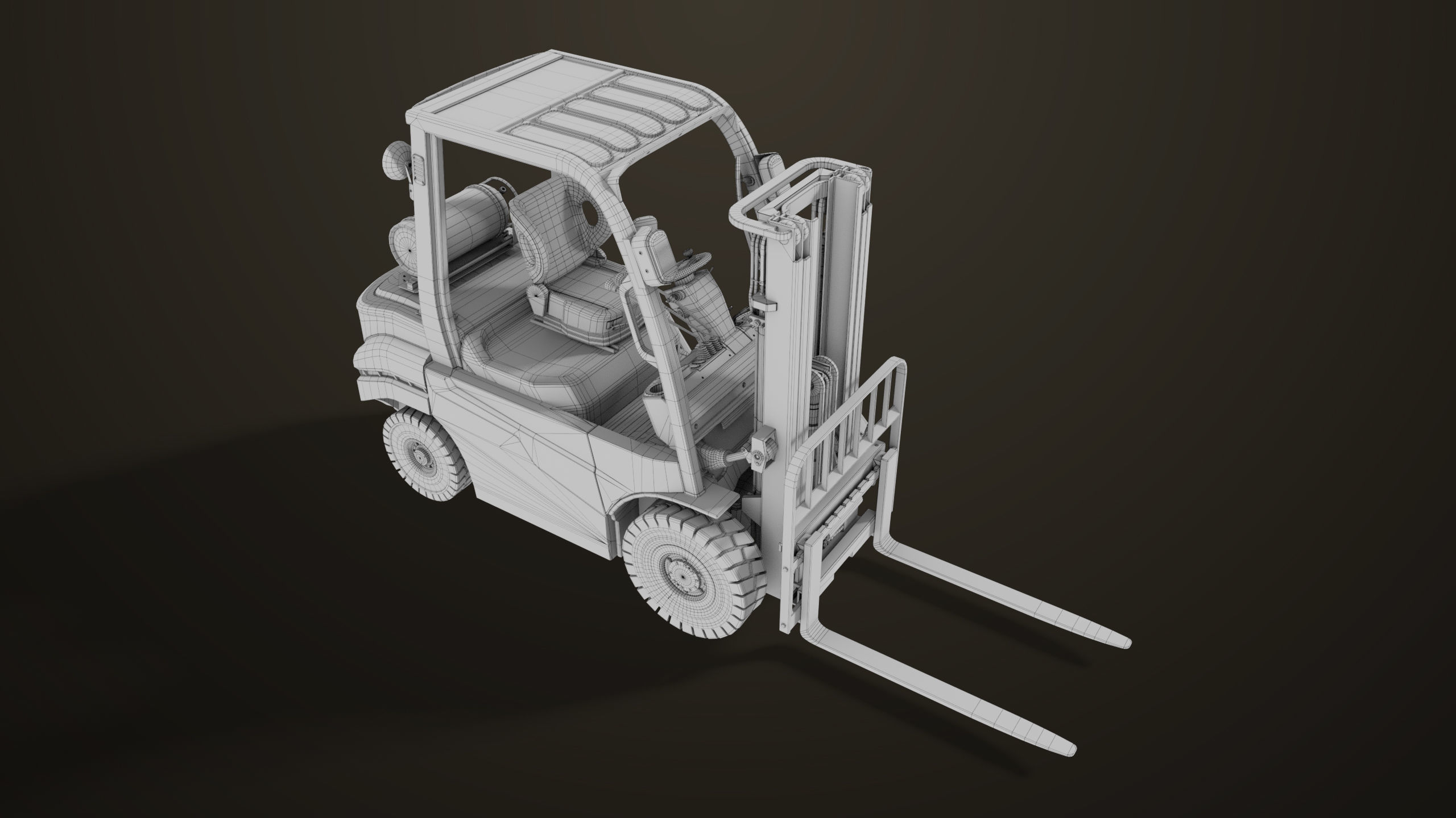 Forklift Truck 02 Old Dusty All PBR Unity UE Textures Low-poly 3D model_36
