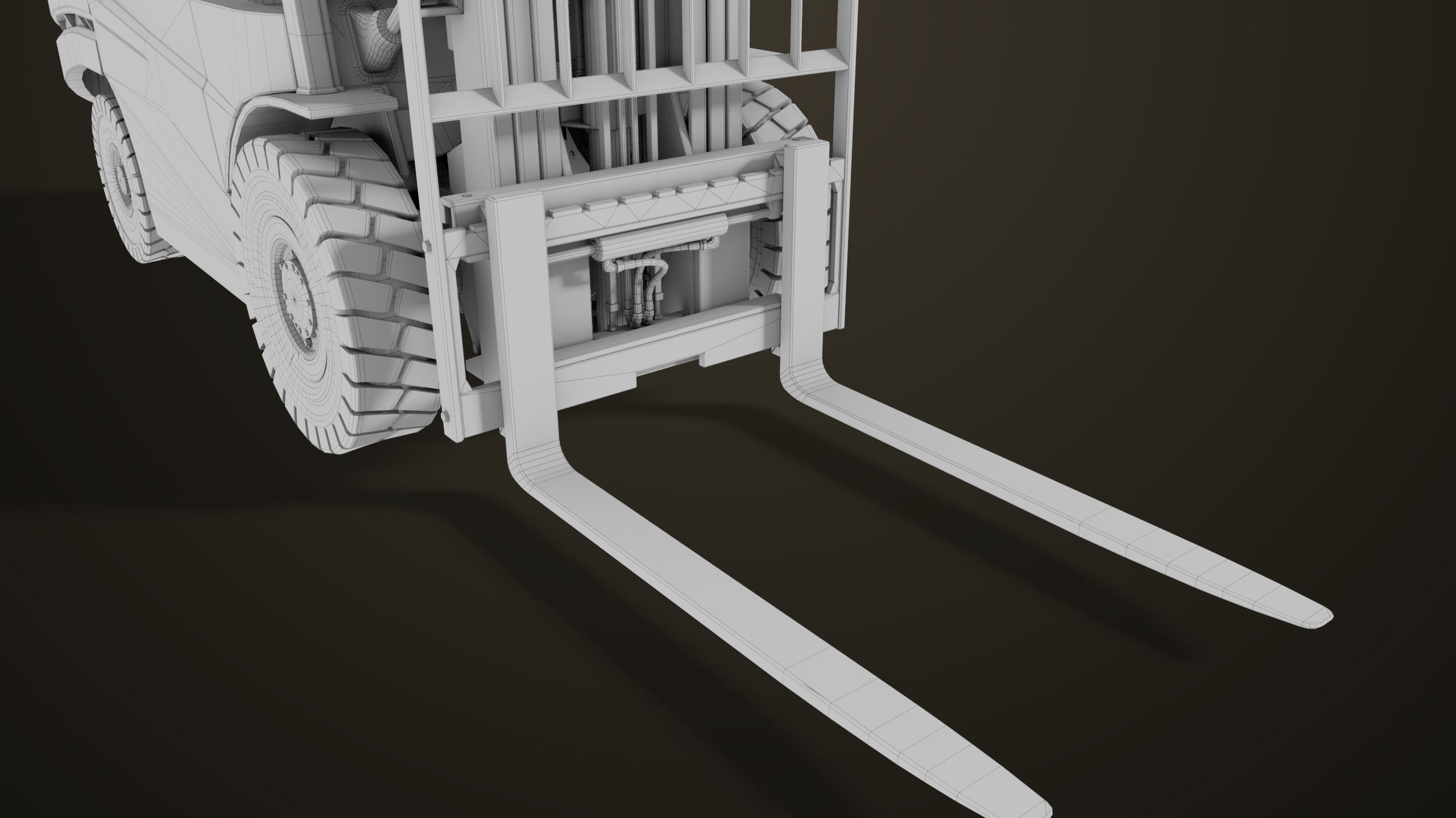 Forklift Truck 02 Old Dusty All PBR Unity UE Textures Low-poly 3D model_41