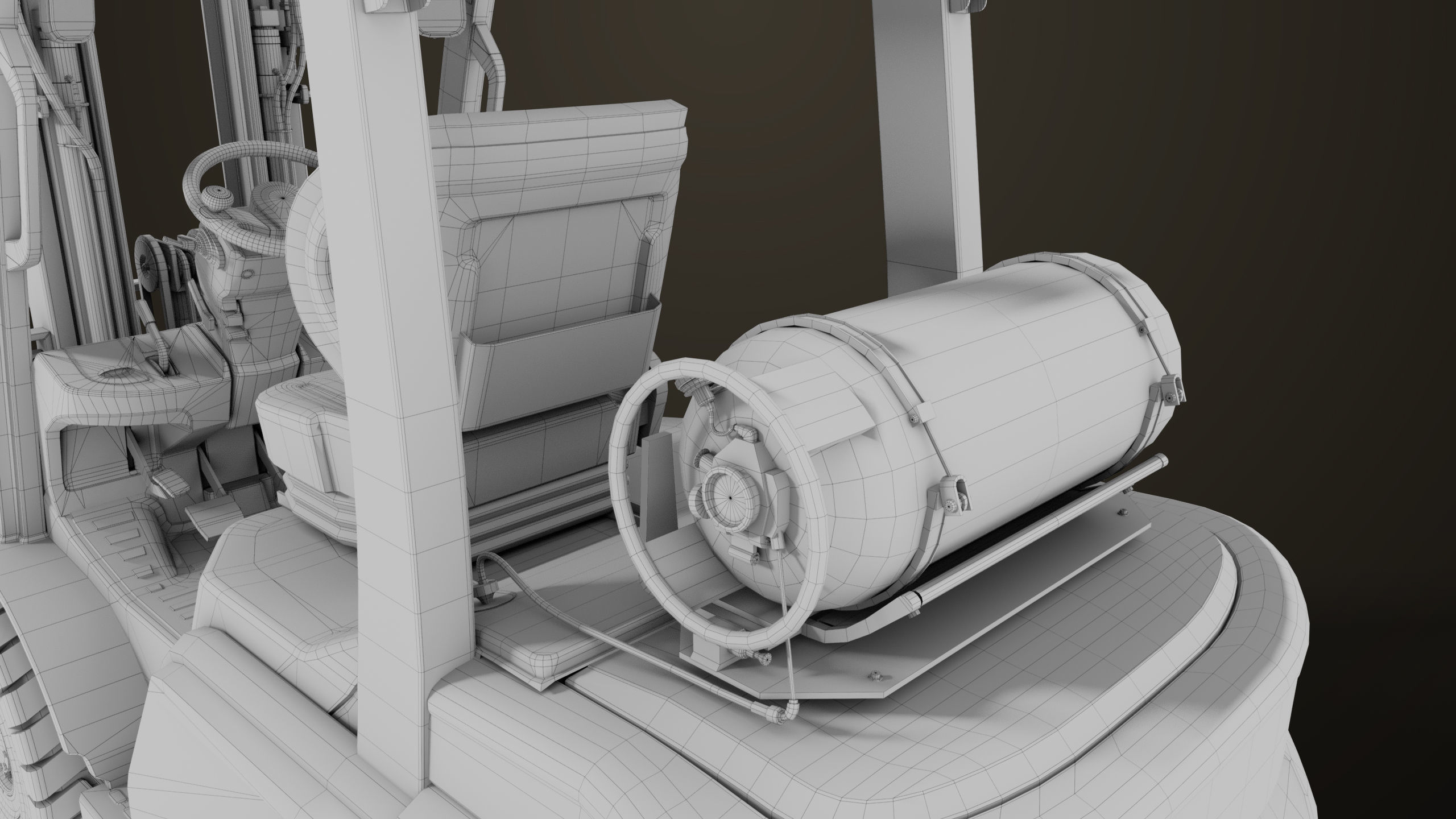 Forklift Truck 02 Old Dusty All PBR Unity UE Textures Low-poly 3D model_57