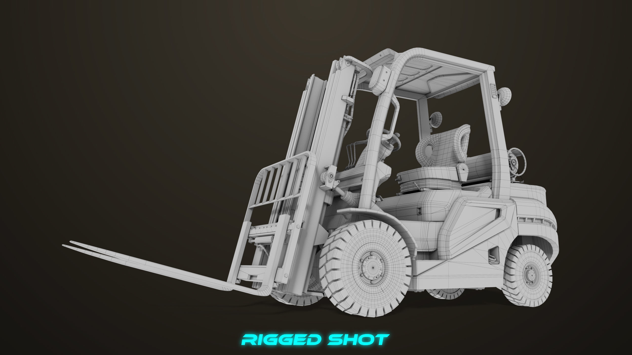 Forklift Truck 02 Old Dusty All PBR Unity UE Textures Low-poly 3D model_56