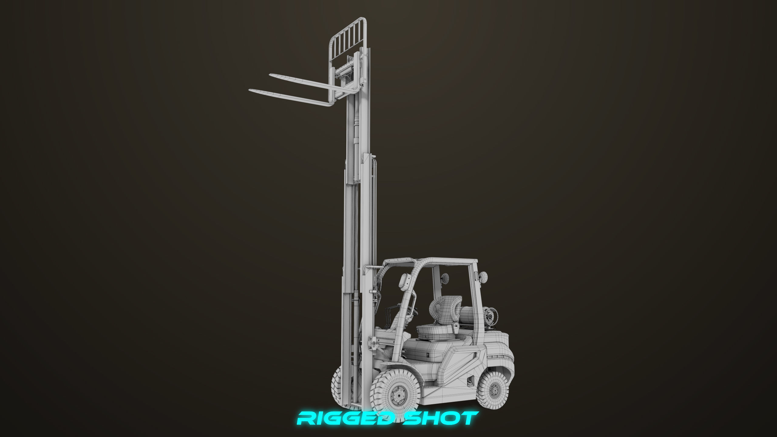 Forklift Truck 02 Old Dusty All PBR Unity UE Textures Low-poly 3D model_45