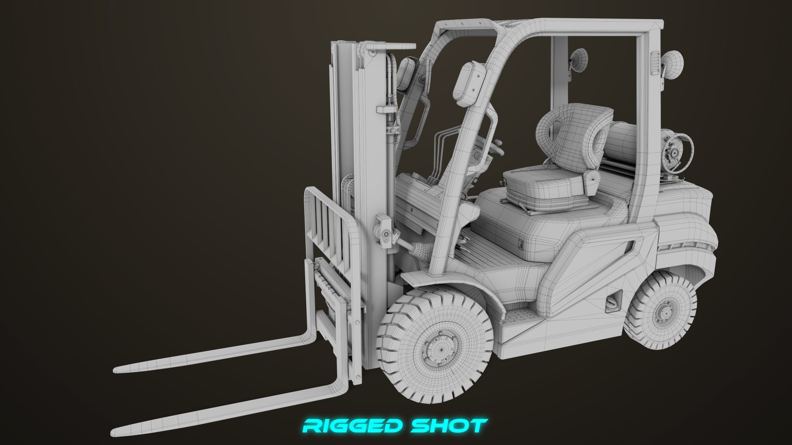 Forklift Truck 02 Old Dusty All PBR Unity UE Textures Low-poly 3D model_53