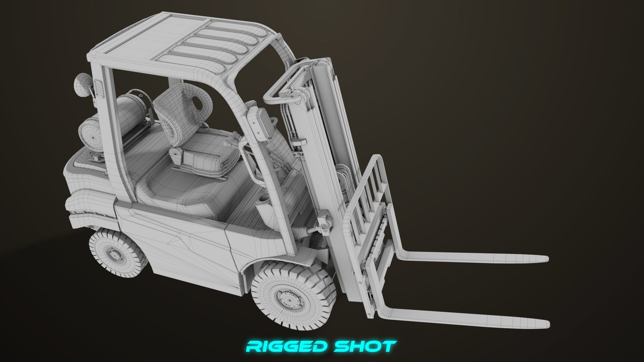 Forklift Truck 02 Old Dusty All PBR Unity UE Textures Low-poly 3D model_55