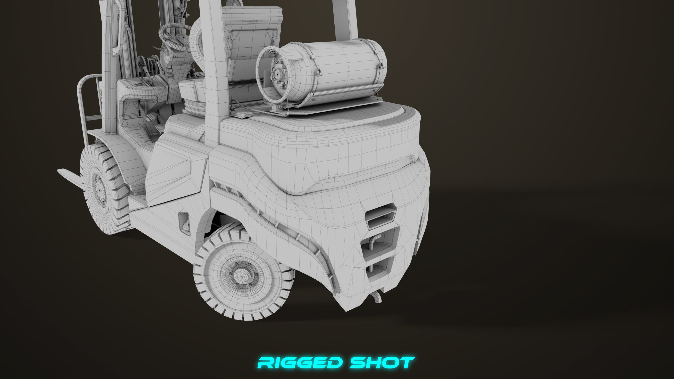 Forklift Truck 02 Old Dusty All PBR Unity UE Textures Low-poly 3D model_51