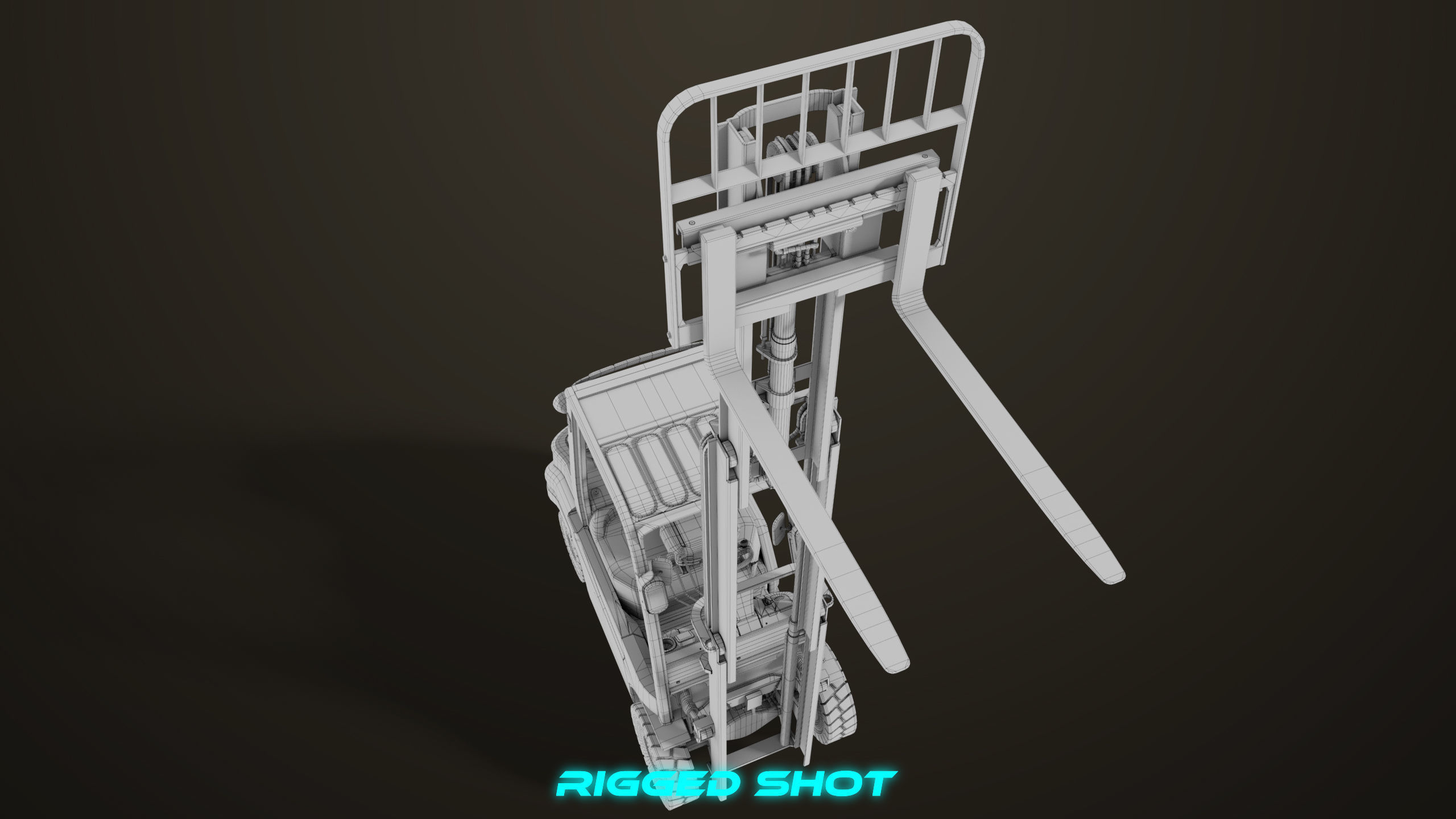 Forklift Truck 02 Old Dusty All PBR Unity UE Textures Low-poly 3D model_46