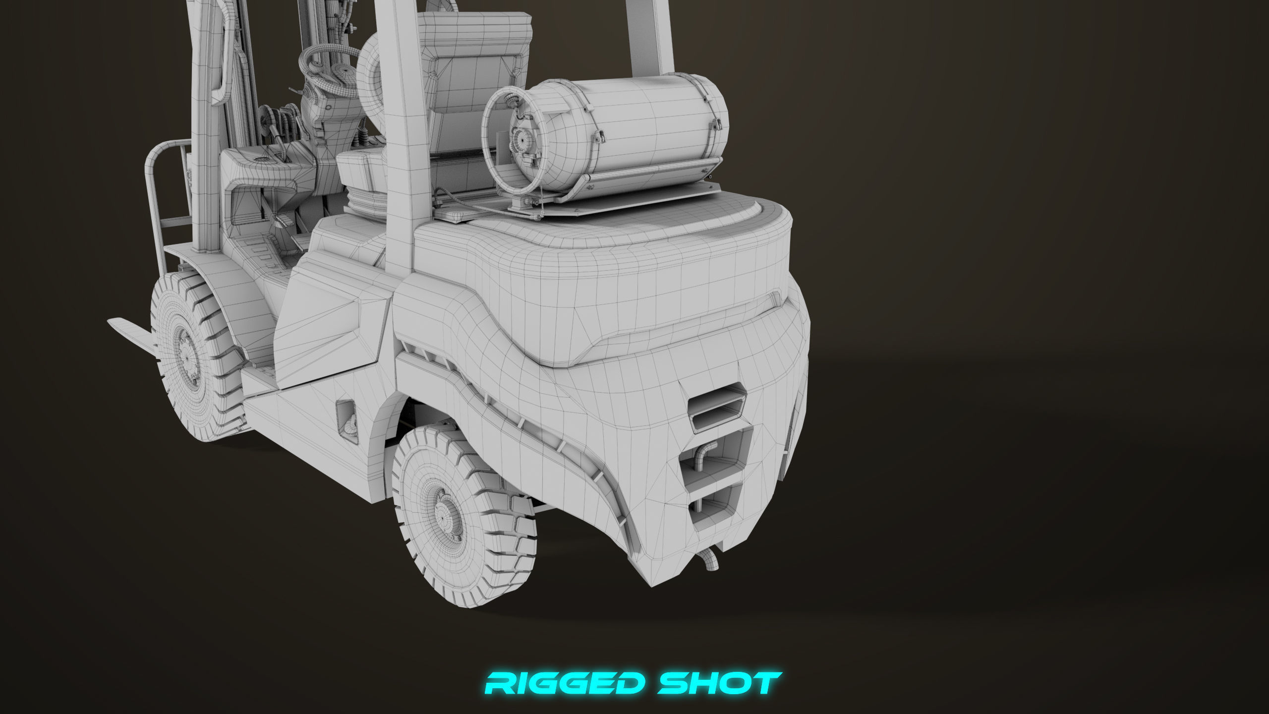 Forklift Truck 02 Old Dusty All PBR Unity UE Textures Low-poly 3D model_49