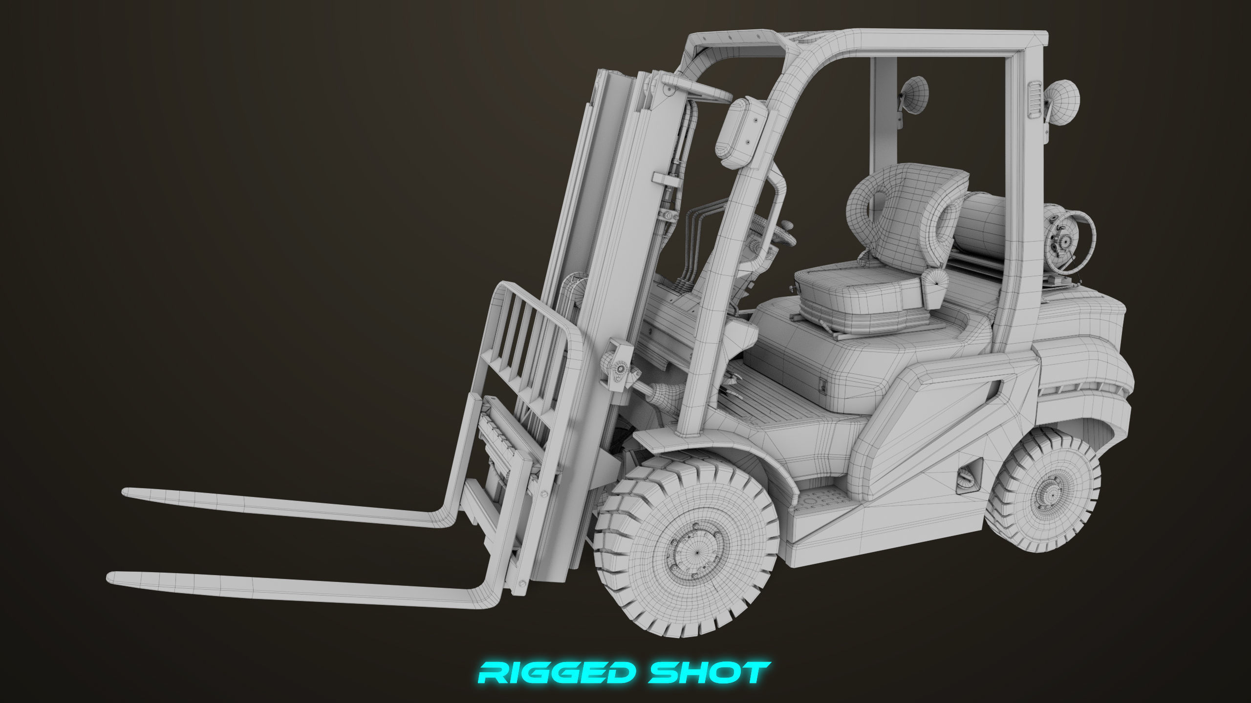 Forklift Truck 02 Old Dusty All PBR Unity UE Textures Low-poly 3D model_54