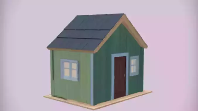 small wooden house