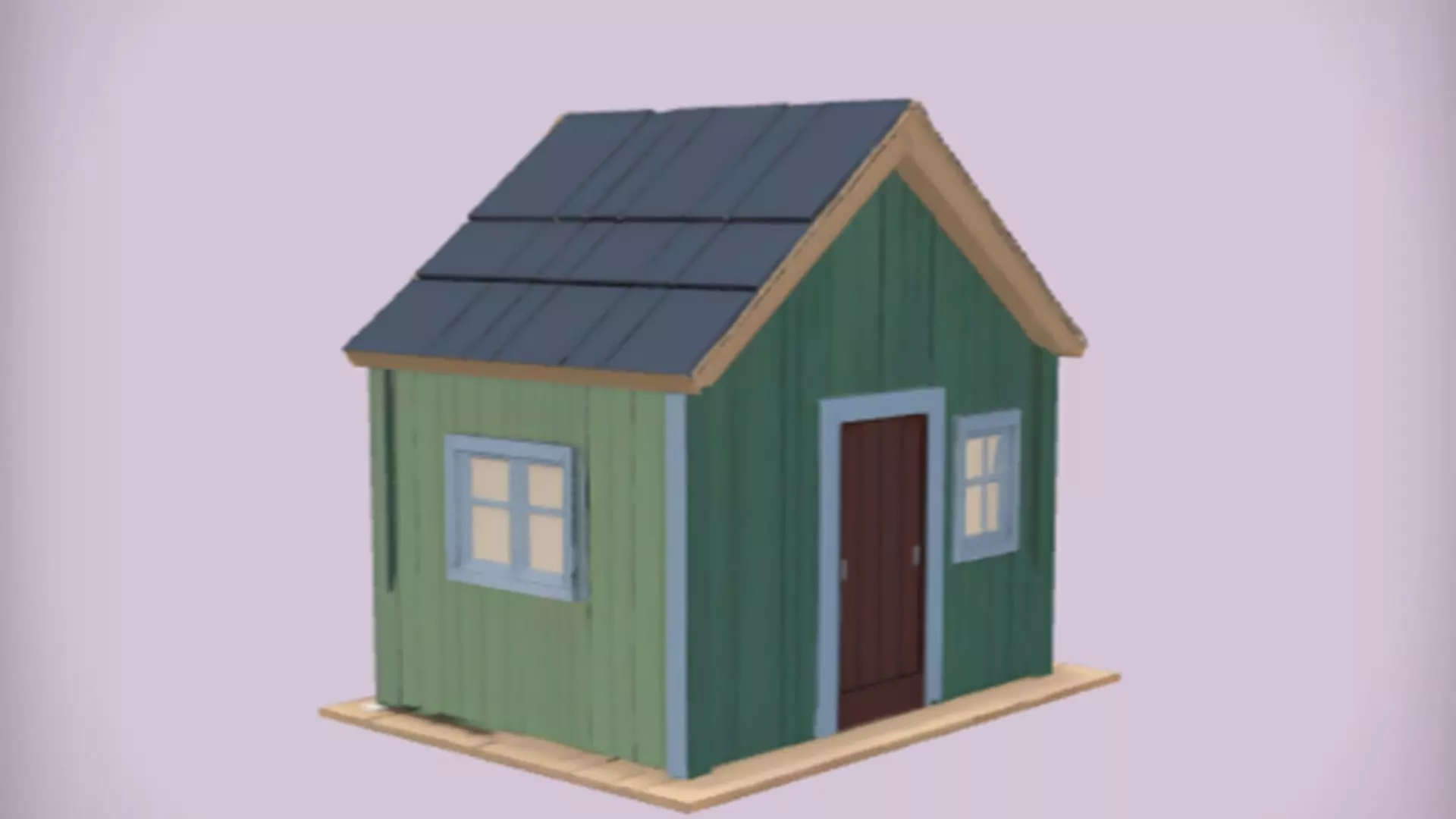 small wooden house 3D model_0