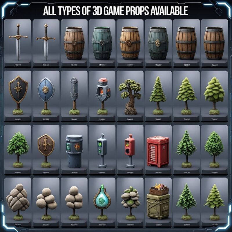 cartoon-style log cabin 3D model_4