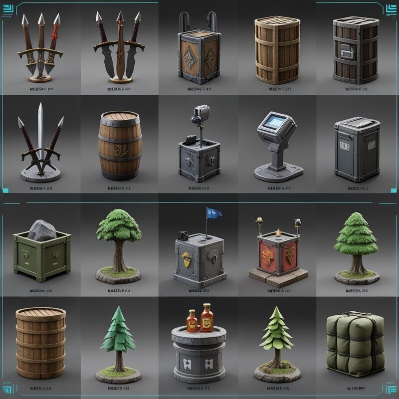 cartoon-style log cabin 3D model_9