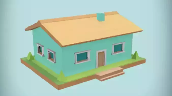 Simple cartoon house model
