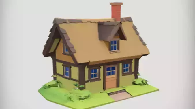 charming small cottage 3D model
